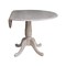 International Concepts Round 42 in Round Dual Drop Leaf Pedestal Table, 29.5 inH, Washed Gray Taupe, 42 W, 42 L, 29.5 in H K09-42DPT - alternate 6